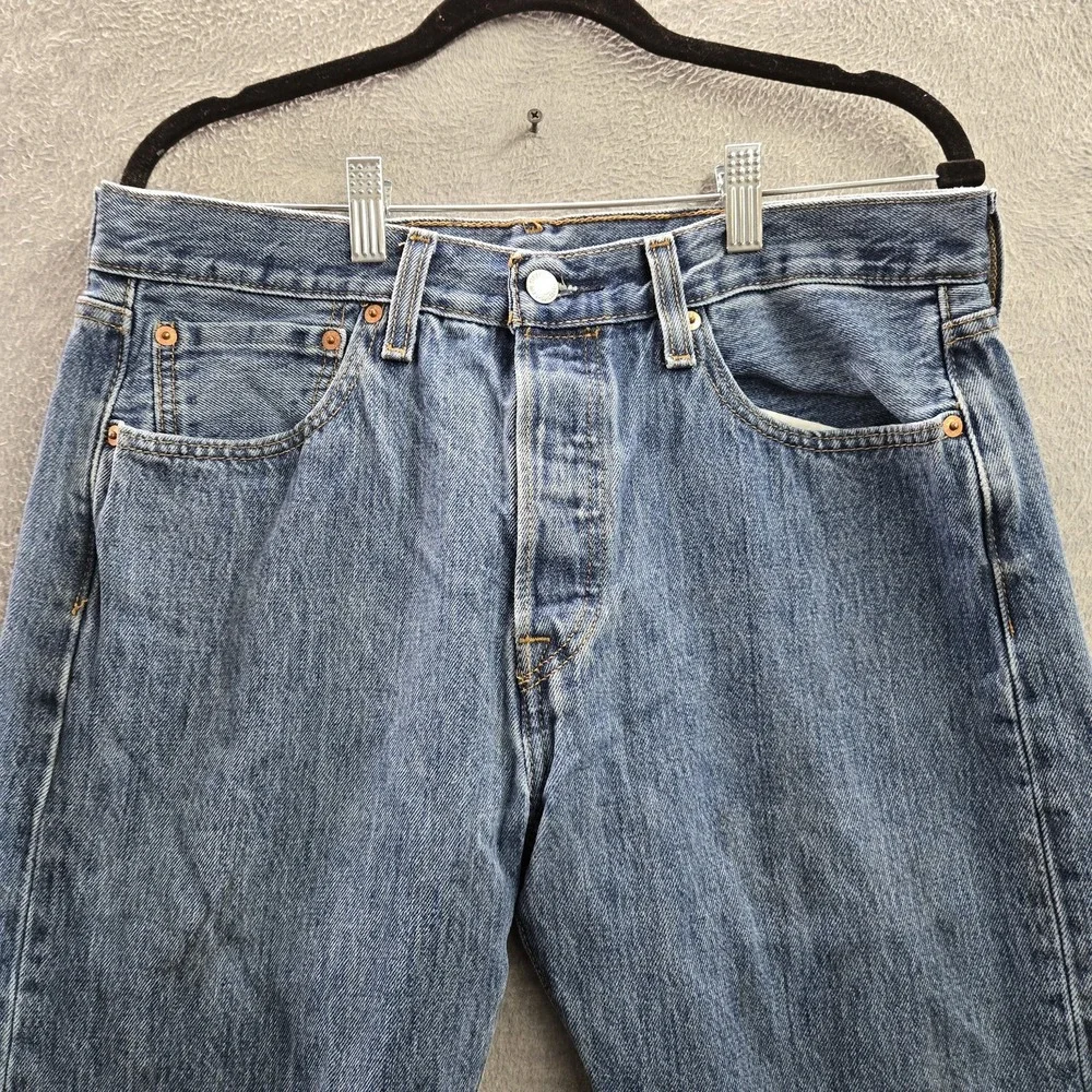 Levi's 501 Men Jeans 32X30 Blue Denim Original Fit‎ Straight Leg Button Fly